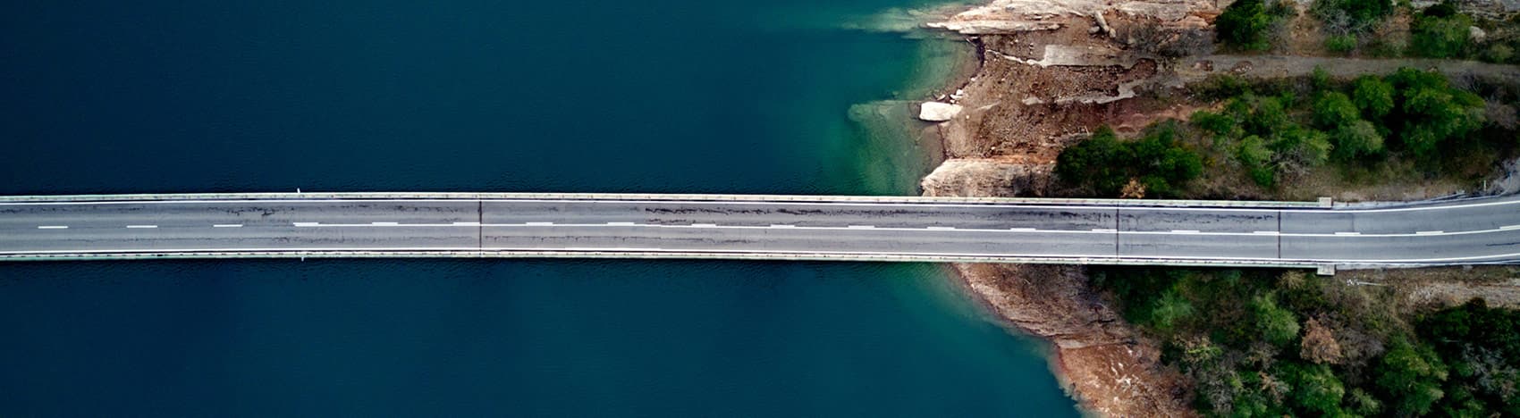 Photo aérienne d'une route